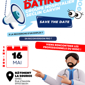 Job Dating + Portes ouvertes IFAS au Groupe Hospitalier Seclin Carvin - 16 mai 2024